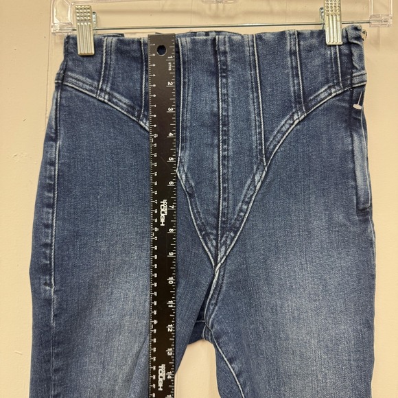 Good American Jeans Womens 0/25 Blue Good Legs High Rise Skinny Side Zip 29" - Picture 4 of 15